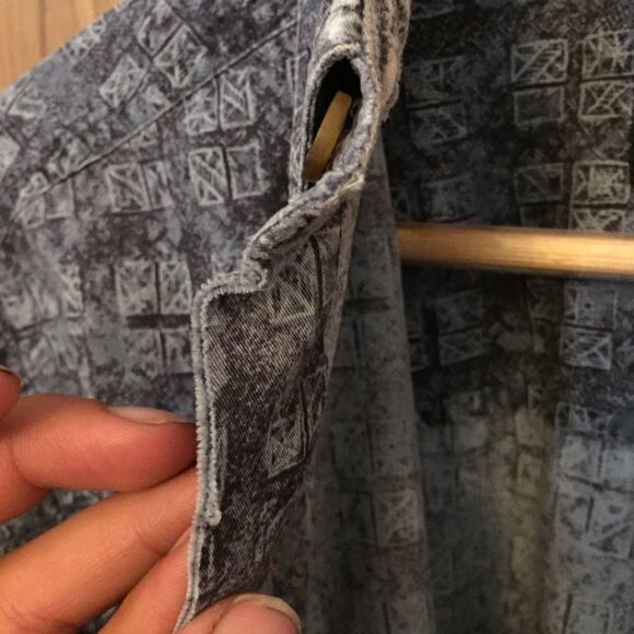 Woolrich Vintage Blue Retro Patterned Button Up - Picture 5 of 7